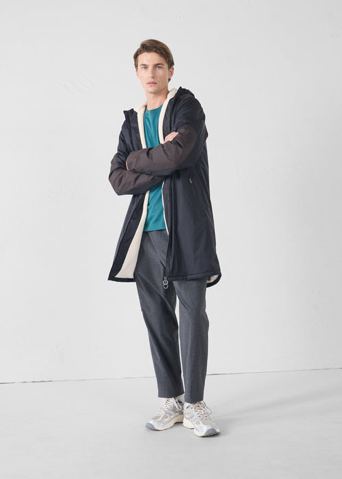 Lungo sherpa mackintosh Nero Hallin sherpa - JOTT - 4