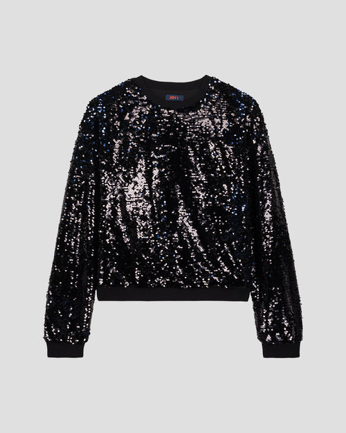 Maglione con paillettes nero/navy Jeanne - JOTT - 2
