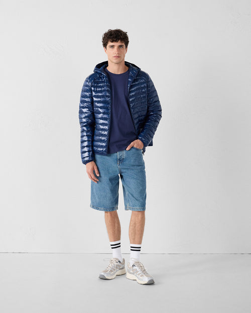 piumino leggero con cappuccio Navy Nico shiny - JOTT - 2