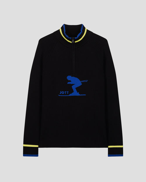 Maglia a collo alto a coste Black Banet - JOTT - 3