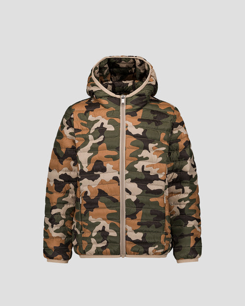 piumino leggero con cappuccio bambino Camo sucre roux Hugo print - JOTT - 3
