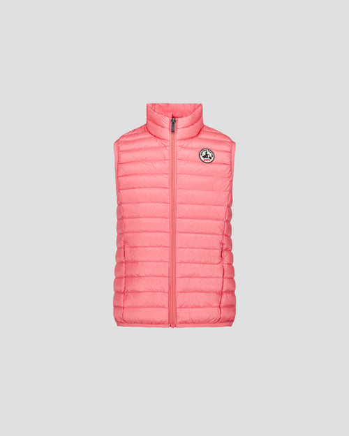 piumino senza maniche per bambini Rosa vibrante Zoe - JOTT - 2