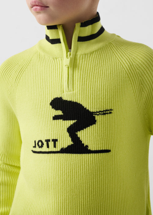 Maglia gialla a collo alto a coste elexir Coni - JOTT - 4