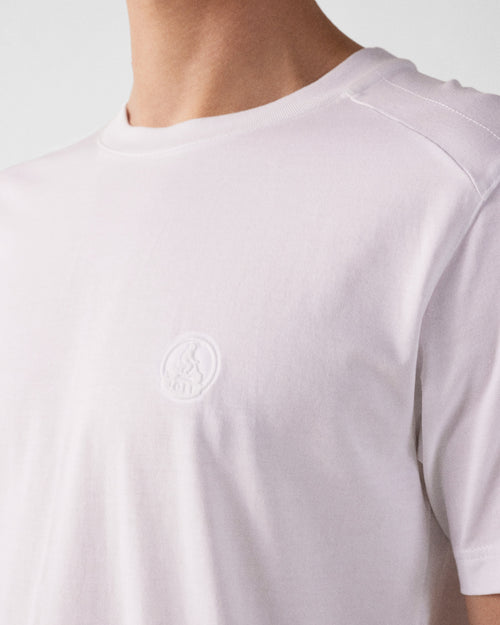 T-shirt uomo collo rotondo in cotone Pedro White - JOTT - 4