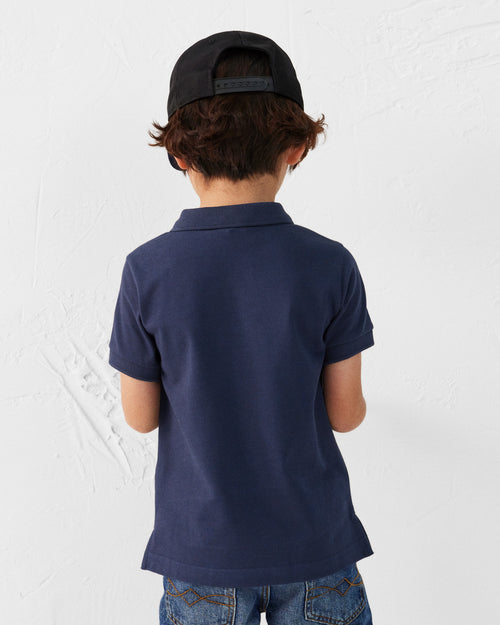 Polo da bambino in cotone navy Ciro - JOTT - 3