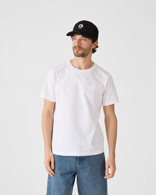 T-shirt girocollo in cotone bianco di Espar