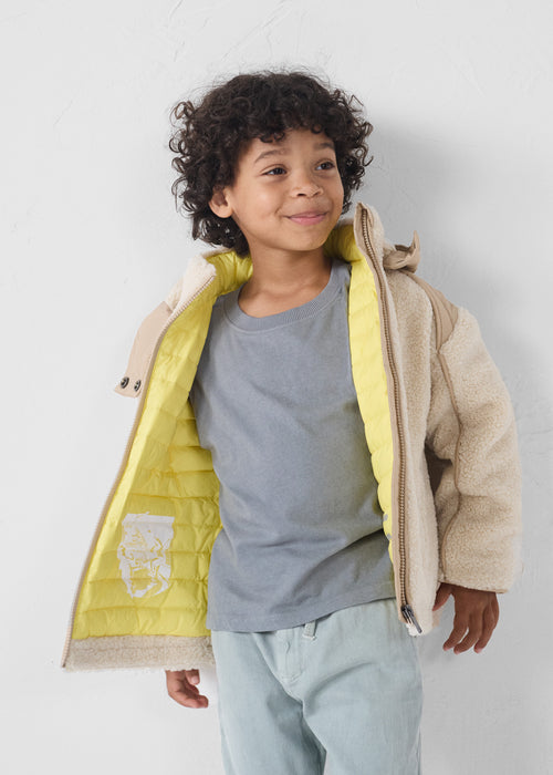 piumino bambino sherpa Naturel Gwen - JOTT - 3