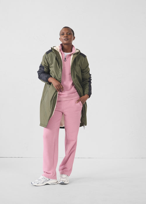 Felpa mezza zip rosa linea antica - JOTT - 3