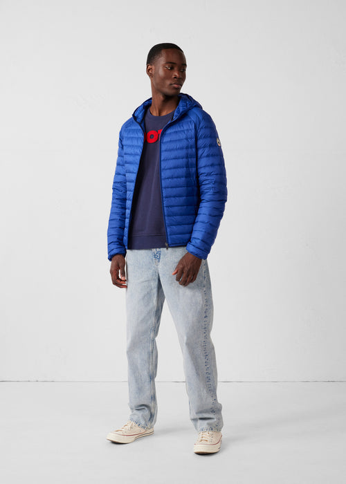 piumino leggero con cappuccio blu cobalto Nico - JOTT - 3