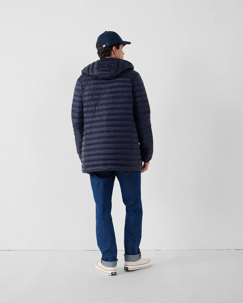 piumino con cappuccio di media lunghezza Navy Xavier - JOTT - 4