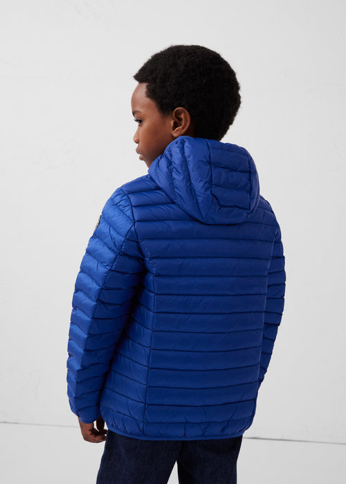 piumino leggero da bambino con cappuccio blu cobalto Hugo - JOTT - 4