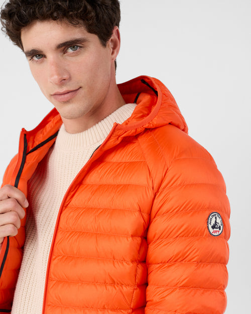 piumino leggero con cappuccio rosso fuoco Nico - JOTT - 5
