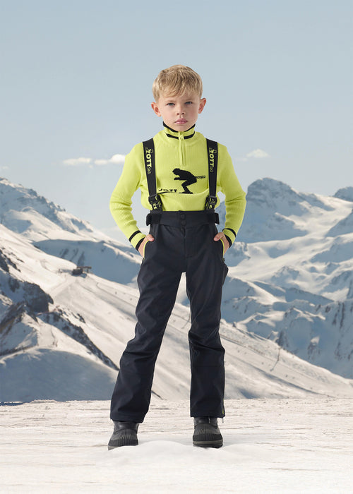 Maglia gialla a collo alto a coste elexir Coni - JOTT - 2