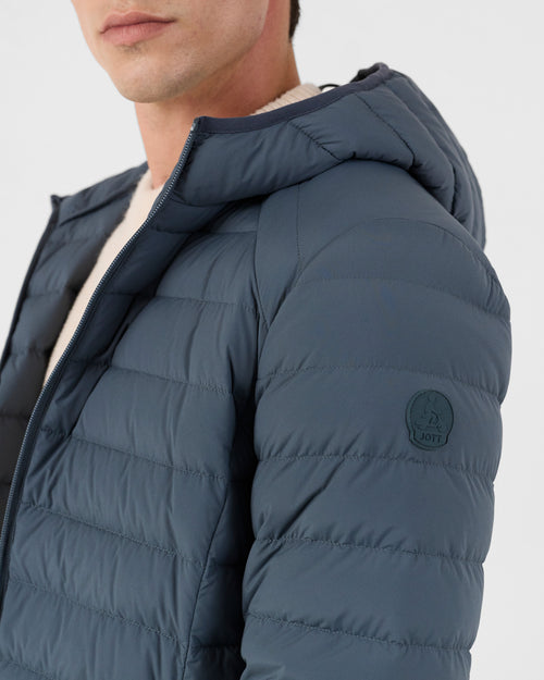 Bluestone Frantz, piumino leggero elasticizzato con cappuccio - JOTT - 5