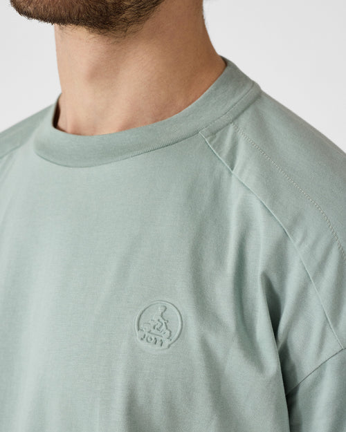 T-shirt girocollo in cotone Verde minerale Narong - JOTT - 5