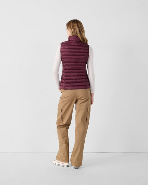 piumino leggero senza maniche Black Cherry Seda - JOTT - 4