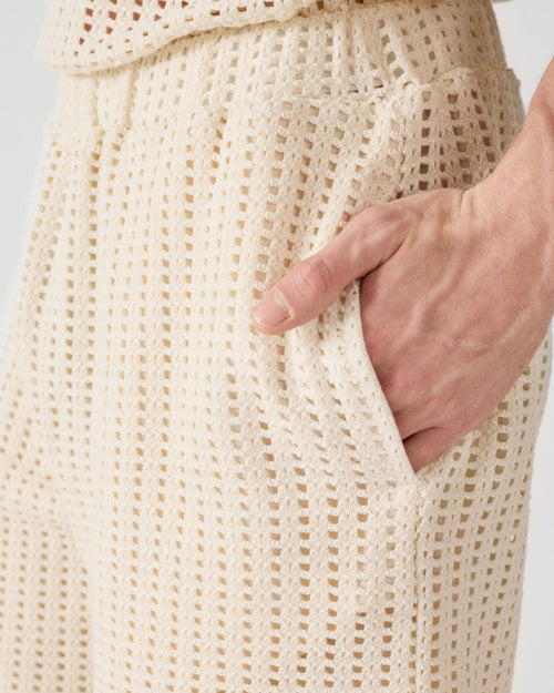 Pantaloncini Vittorio in maglia di cotone naturale - JOTT - 5