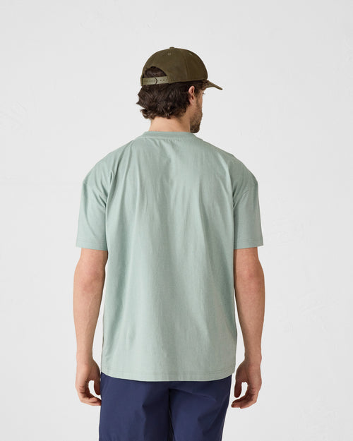T-shirt girocollo in cotone Verde minerale Narong - JOTT - 4