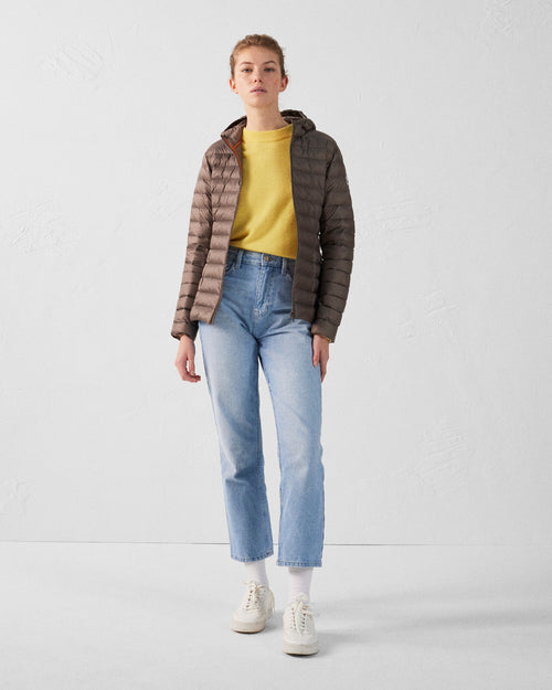 piumino leggero con cappuccio Taupe Cloe - JOTT - 3