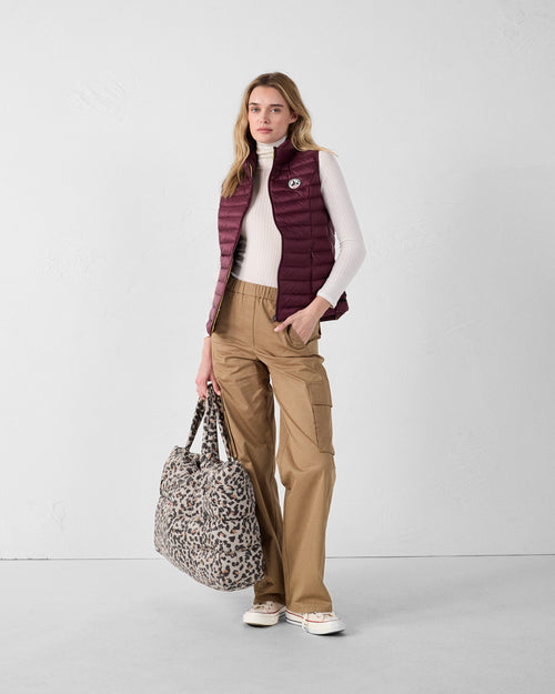 piumino leggero senza maniche Black Cherry Seda - JOTT - 3