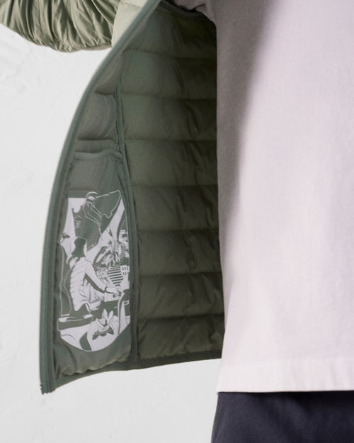 piumino leggero elasticizzato Aragon mineral green - JOTT - 3