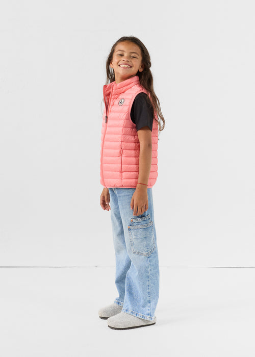 piumino senza maniche per bambini Rosa vibrante Zoe - JOTT - 3
