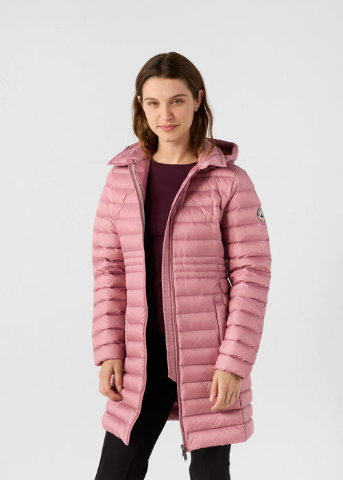 piumino lungo con cappuccio rosa antico Vero 2.0 - JOTT - 3