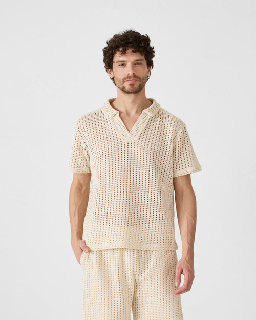 Polo Bruno in maglia di cotone naturale - JOTT - 3