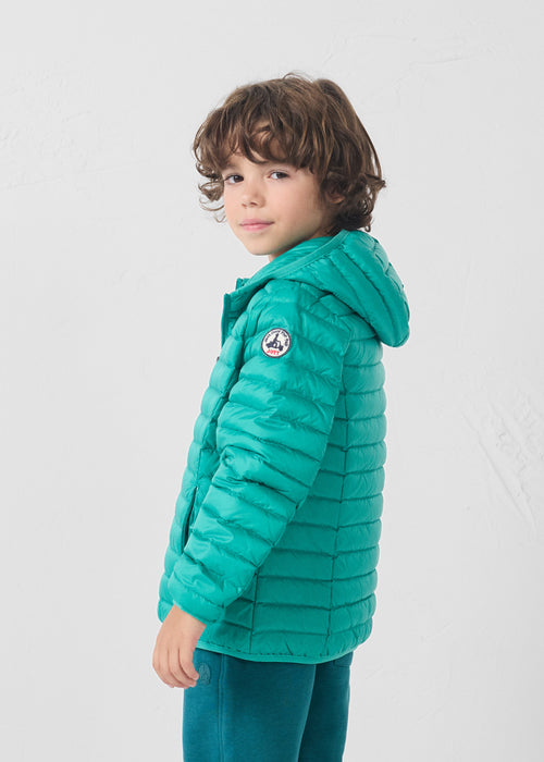 piumino leggero con cappuccio per bambini Persian Green Hugo - JOTT - 4
