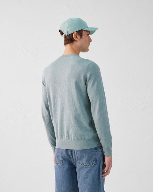 Maglia Hadrien verde minerale con scollo rotondo - JOTT - 4