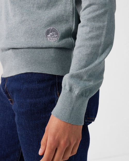 Heloise Mineraal Groen Gebreide Ronde Hals Trui - JOTT - 2