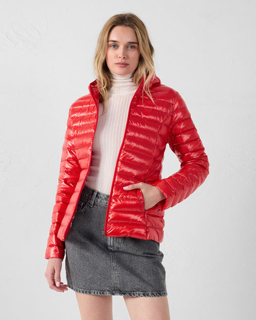 Donsjas Cloe glanzend karmijnrood - JOTT - 3