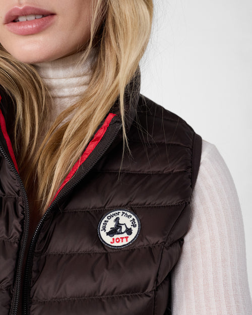 Lichtgewicht mouwloze Donsjas Café noir Seda - JOTT - 5