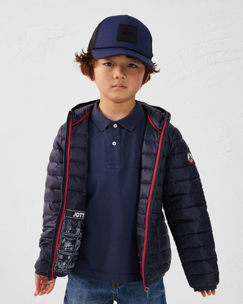 Kinder Donsjas met lichte capuchon Marine Hugo - JOTT - 3