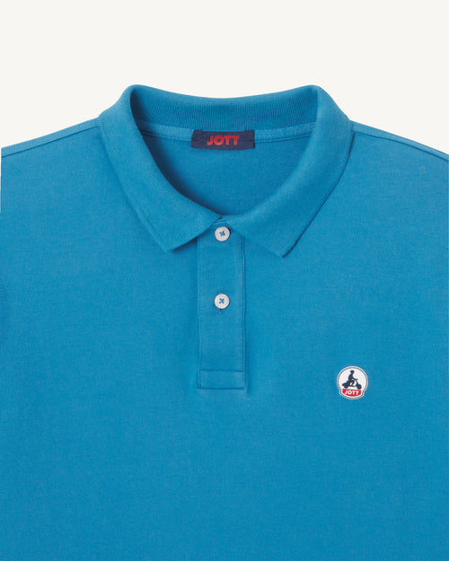 Marbella denimblauw poloshirt van biologisch katoen - JOTT - 3