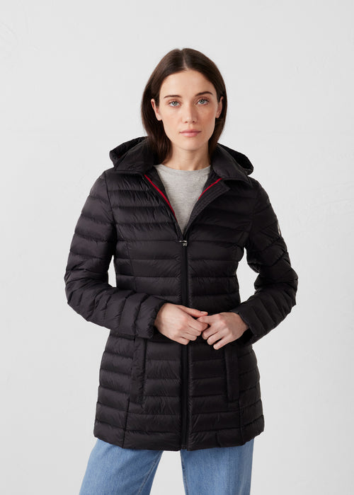 Zwarte Nour 2.0 Halflange Hooded Donsjas - JOTT - 3