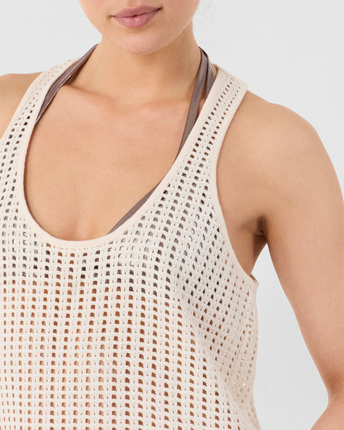 Gebreide maxi jurk Euginia van natuurlijk katoen - JOTT - 3