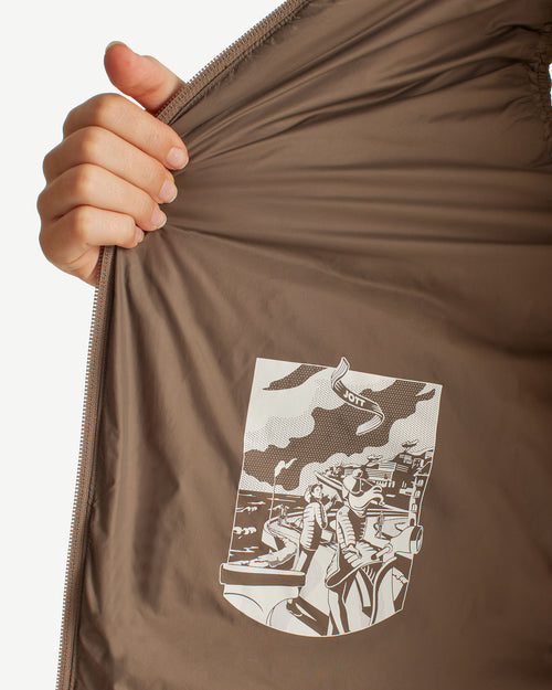 Taupe Manon lange Donsjas - JOTT - 4