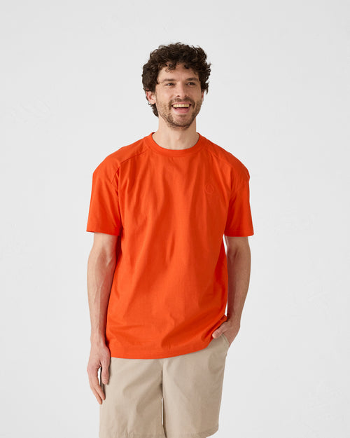 Rood Narong T-shirt met ronde hals van katoen - JOTT - 3
