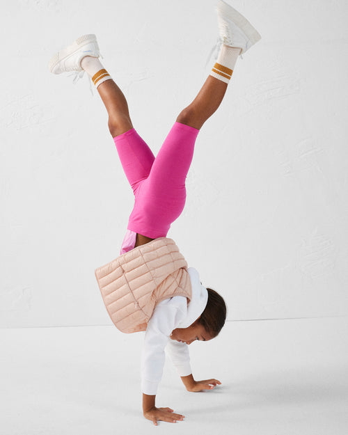 Kindermouwloze Donsjas Licht Perzik Zoe - JOTT - 4