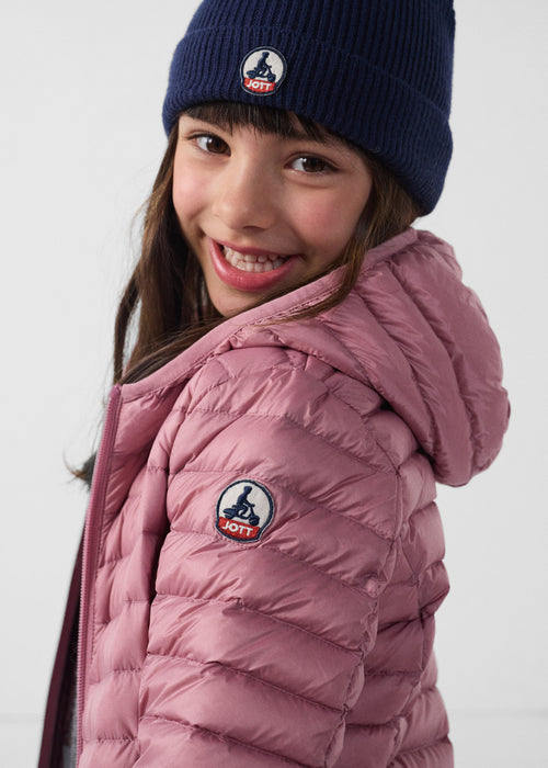 Lichtgewicht kindercapuchon Donsjas Antiek Roze Carla - JOTT - 5