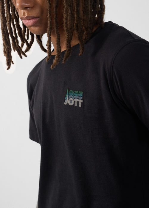Zwart Lone grafisch T-shirt met kleurverloop - JOTT - 5