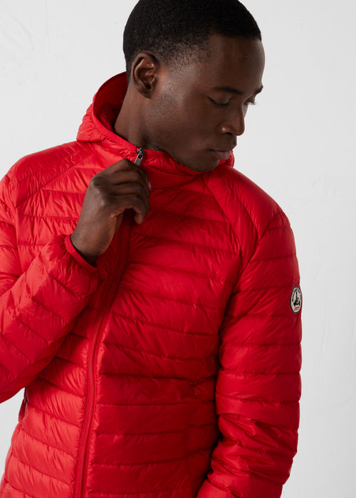 Karmijnrode Nico Lichtgewicht Hooded Donsjas - JOTT - 5