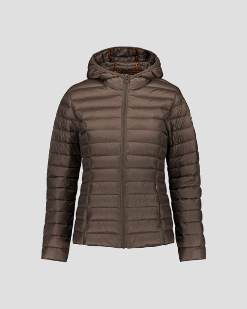 Lichtgewicht Taupe Cloe Hooded Donsjas - JOTT - 2