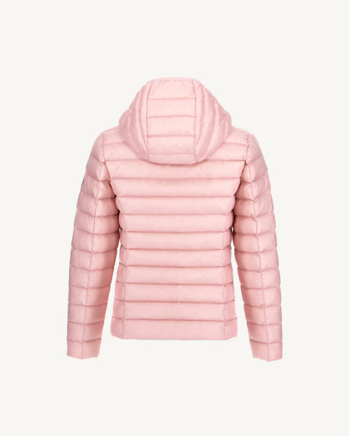 Kinder lichtgewicht Donsjas met capuchon Perzik Roze Carla - JOTT - 3