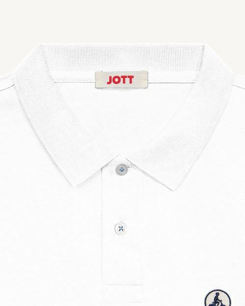 Witte Marbella polo van biologisch katoen - JOTT - 4