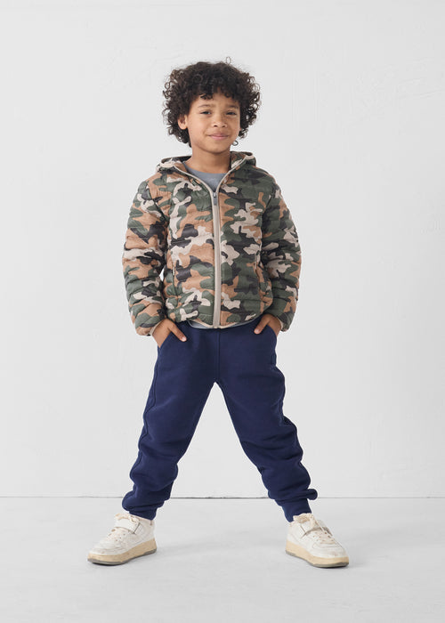 Lichtgewicht Donsjas Camo sucre roux Hugo print - JOTT - 2