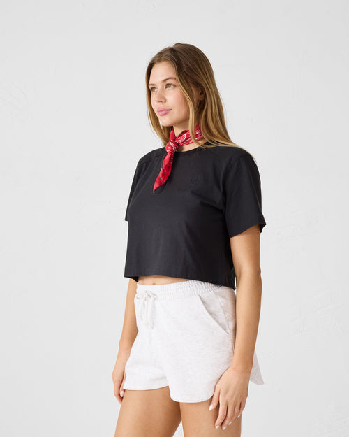 Mazu Zwart Katoen Crew Hals T-shirt - JOTT - 4