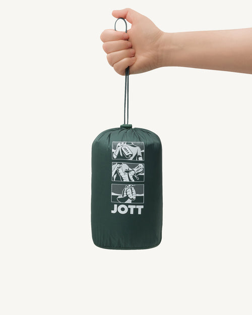 Lichtgewicht kinder Donsjas met capuchon Celadon groen Hugo - JOTT - 4