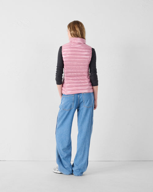 Lichtgewicht Mouwloze Donsjas Antiek Roze Seda shiny - JOTT - 4